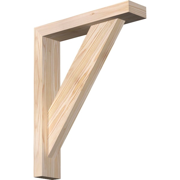 Ekena Millwork Traditional Craftsman Smooth Bracket w/ Offset Brace, Douglas Fir, 3 1/2"W x 16"D x 20"H BKT0402X16X20TRA04SDF - main